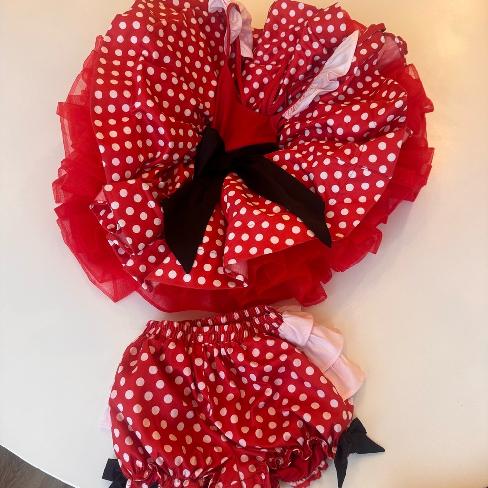 Paperdoll Clothing Minnie Mouse tulle dress 4/5T with matching bloomers